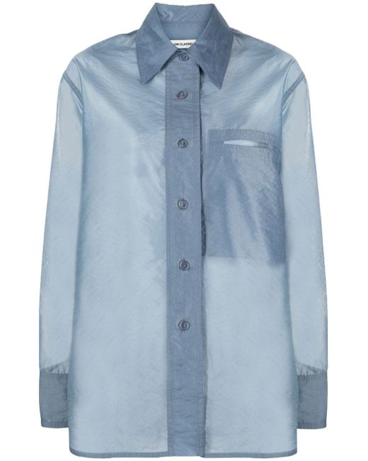 Low Classic semi-sheer buttoned shirt