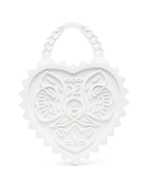Dsquared2 embossed heart-shaped tote bag
