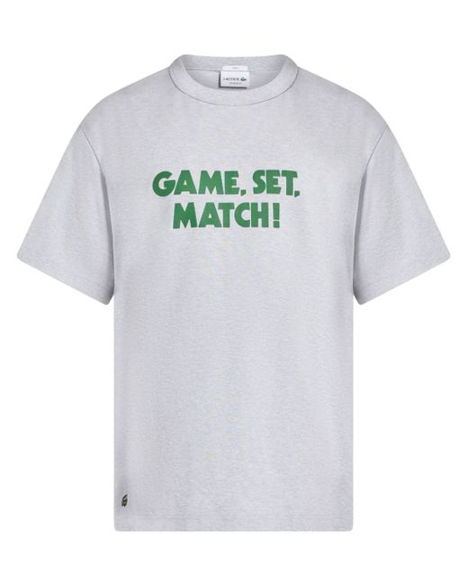 Lacoste slogan-print T-shirt