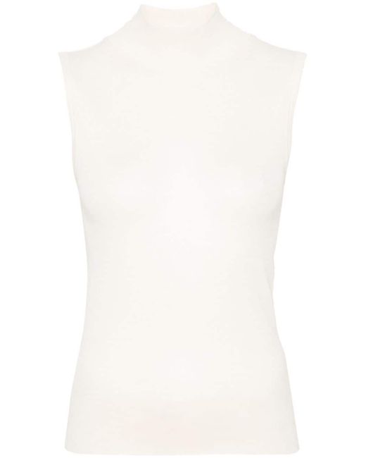 Lemaire mock-neck sleeveless knitted top