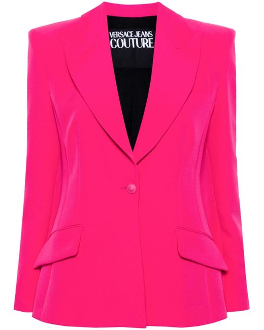 Versace Jeans Couture Baroque-buckle cady blazer