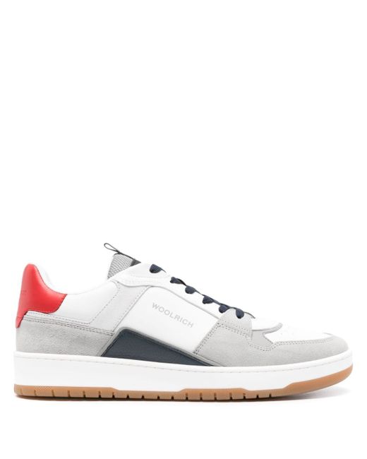 Woolrich colour-block leather sneakers