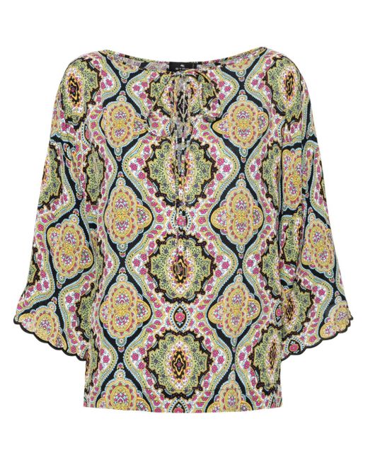 Etro paisley-print crepe blouse