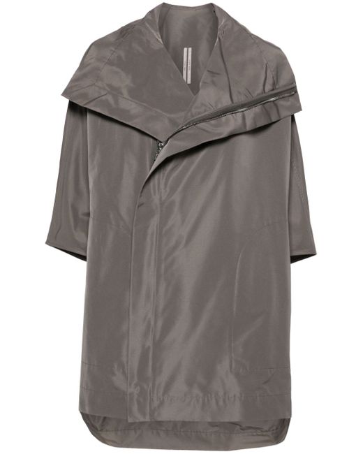 Rick Owens zip-up cape coat