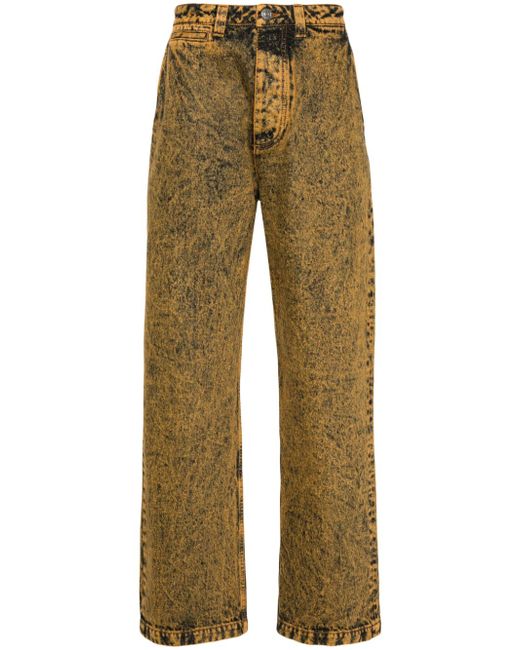 Marni marble-dyed tapered jeans