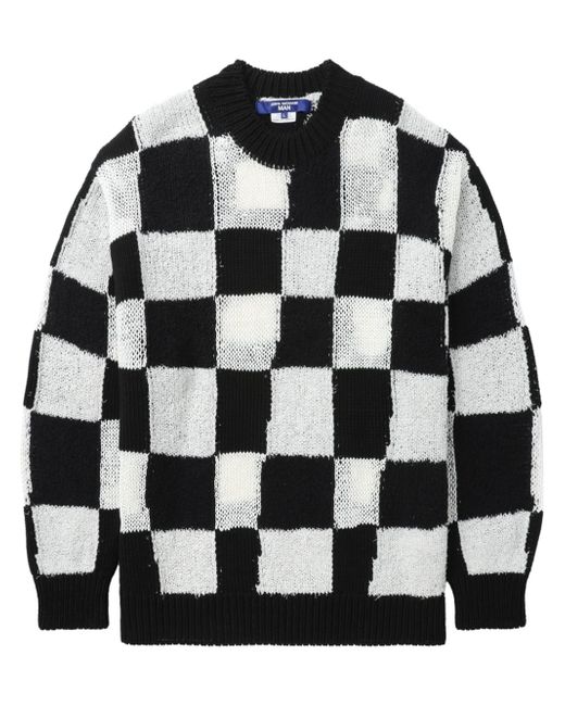 Junya Watanabe checkerboard cotton-blend jumper