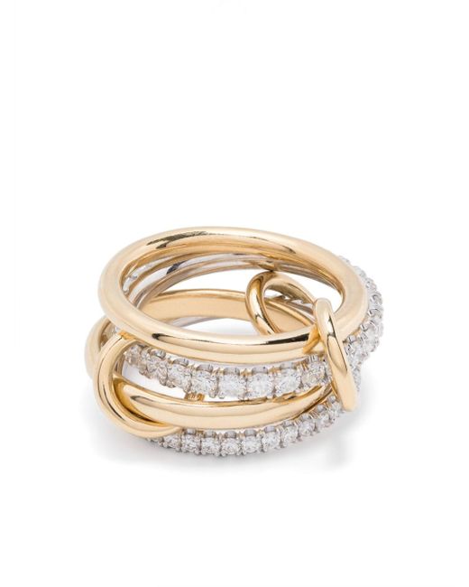 Spinelli Kilcollin 18kt gold Halley diamond linked ring