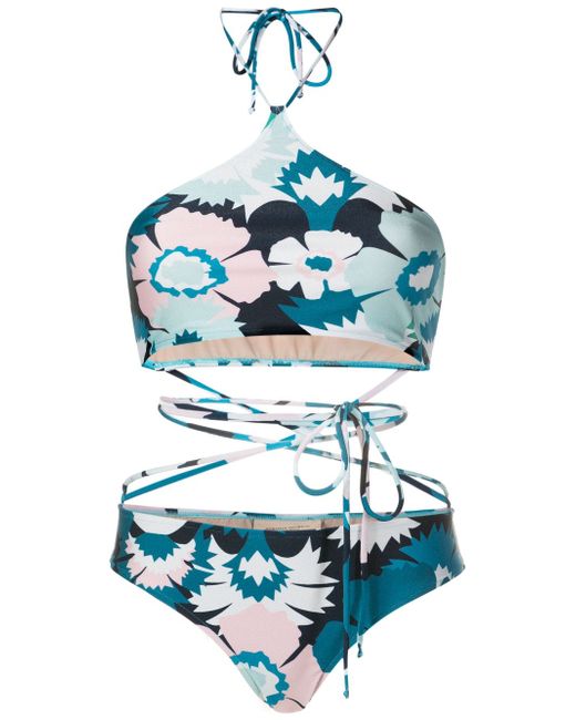 Adriana Degreas floral-print stretch-design bikini