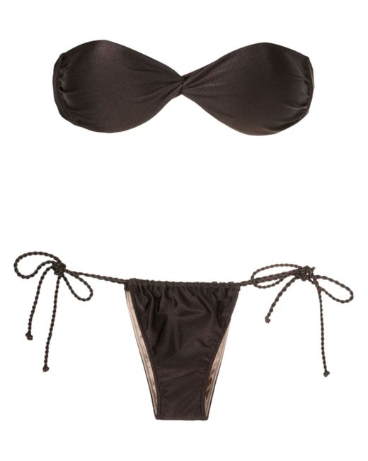 Adriana Degreas rope-detail strapless bikini set