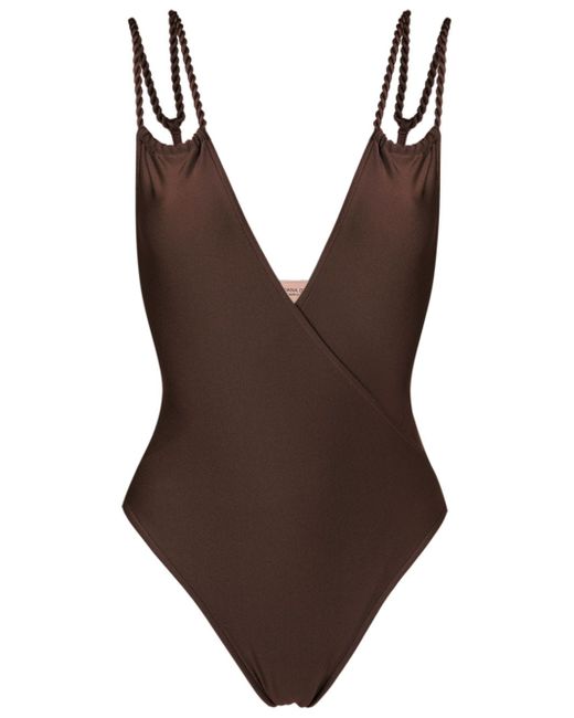 Adriana Degreas rope-detail plunging swimsuit