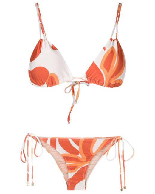 Adriana Degreas swirl-print triangle bikini
