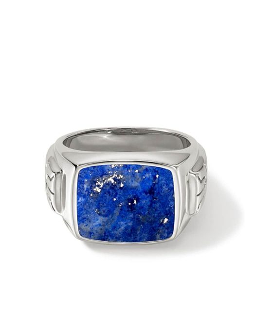 John Hardy sterling lapis lazuli signet ring