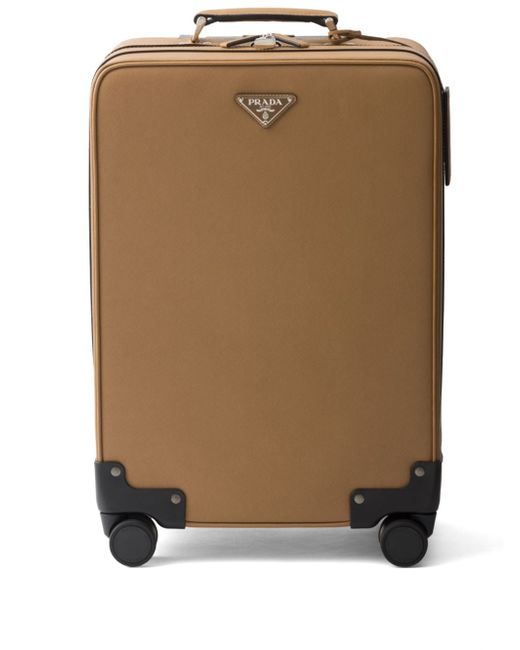 Prada triangle-logo suitcase