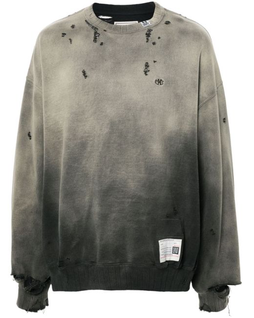 Maison Mihara Yasuhiro faded-effect distressed sweatshirt