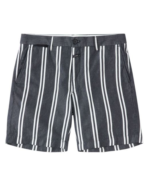 Closed striped cotton-blend chino shorts