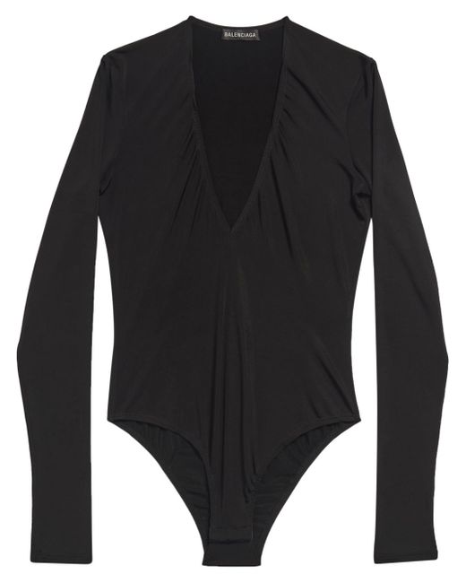 Balenciaga V-neck long-sleeves bodysuit