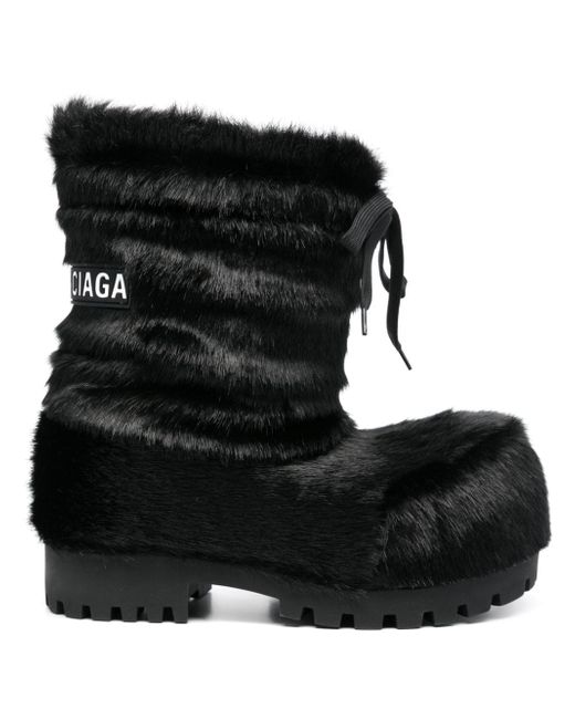 Balenciaga Alaska faux-fur ankle boots
