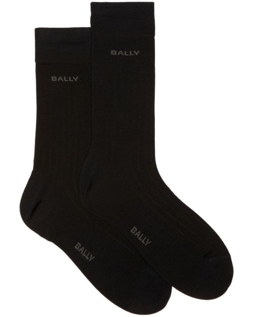 Bally logo-intarsia socks