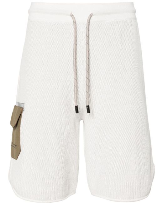 Sease contrasting-pocket 3D-knit track shorts