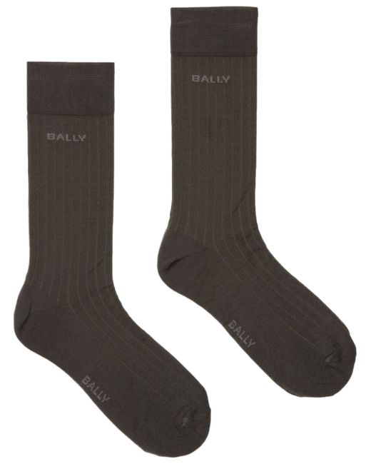 Bally logo-intarsia socks