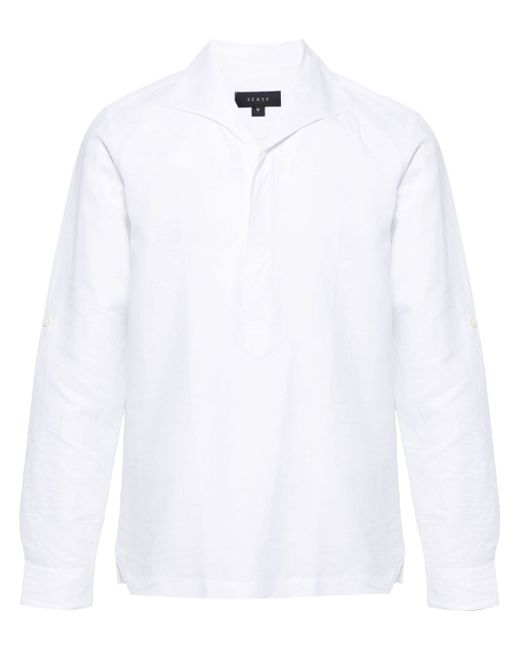 Sease spread-collar long-sleeve shirt