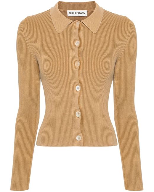 Our Legacy Mazzy fine ribbed cardigan