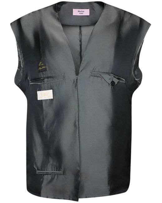Martine Rose deconstructed logo-patch waistcoat