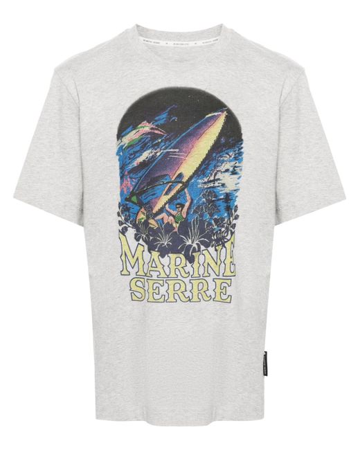 Marine Serre illustration-print T-shirt