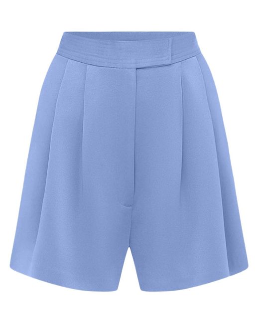 Alex Perry pleated satin-crepe shorts
