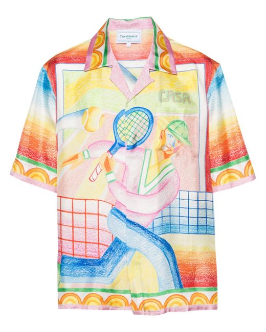 Casablanca Crayon Tennis Player shirt