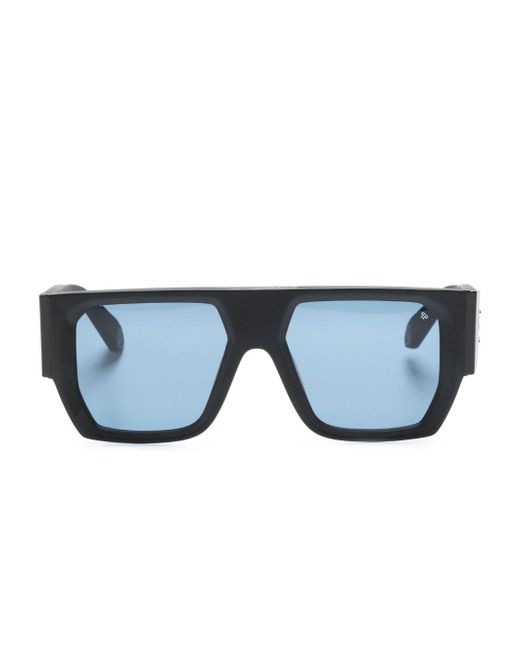 Philipp Plein logo-embossed rectangle-frame sunglasses