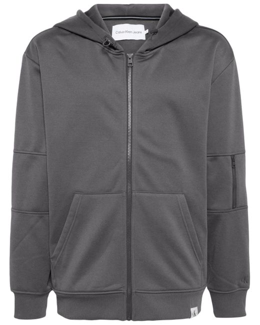 Calvin Klein Woven Tab zip-up track jacket