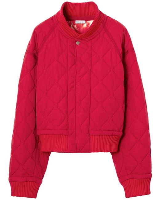 Burberry raglan-sleeves quilted bomber jacket