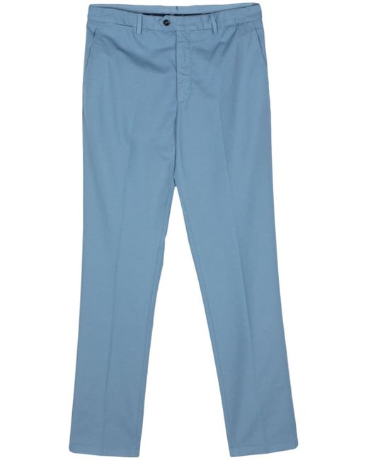 Drumohr pressed-crease tapered trousers