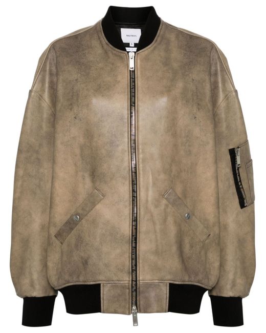 Halfboy leather bomber jacket