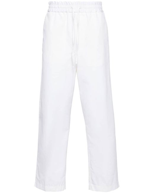 Lardini mid-rise tapered cotton trousers