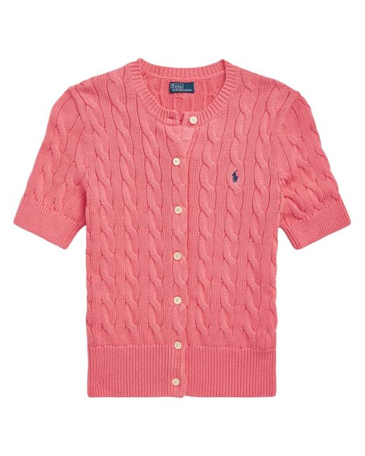 Polo Ralph Lauren cable-knit short-sleeve cardigan