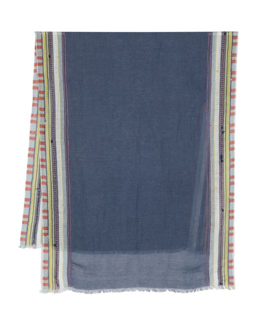 Altea striped frayed scarf