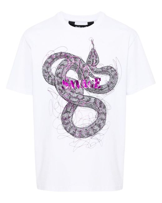 Just Cavalli snake-print T-shirt