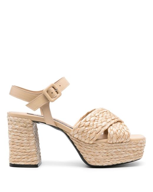 Sergio Rossi 80mm woven-detail sandals
