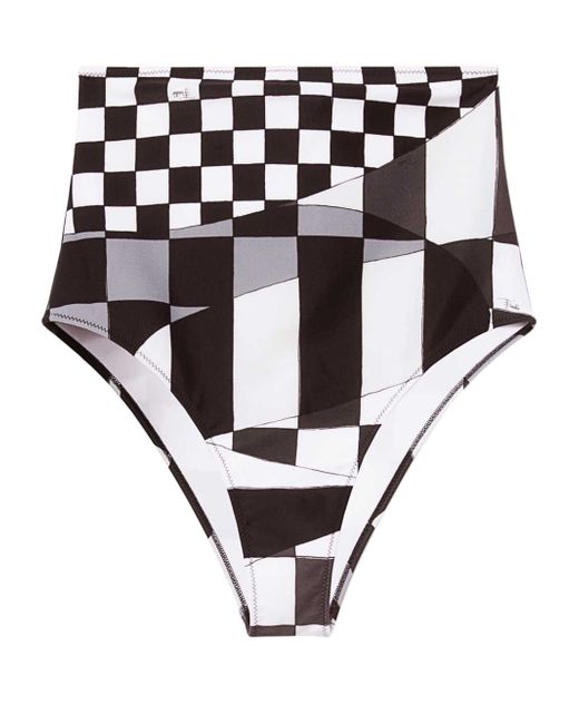 Pucci check-print bikini bottoms