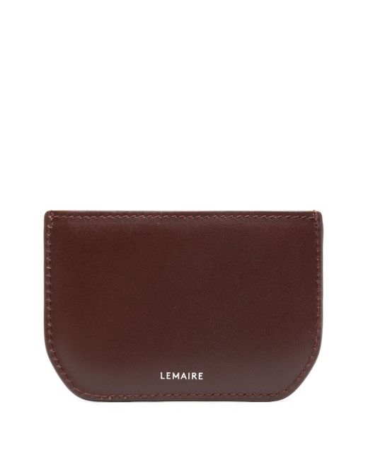Lemaire logo-print leather card holder