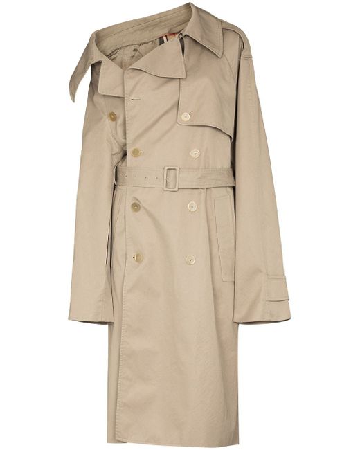 Balenciaga off-shoulder trench coat