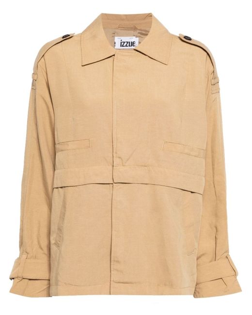 Izzue single-breasted layered jacket