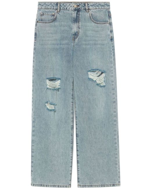 b+ab distressed-effect mid-rise jeans