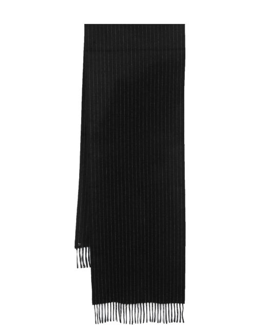 Saint Laurent pinstripe-pattern cashmere blend scarf