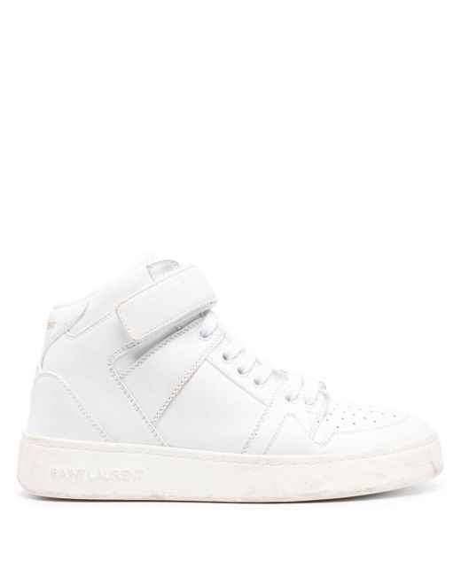 Saint Laurent Lax distressed leather sneakers