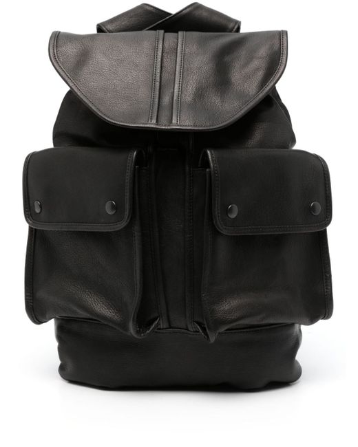 Yohji Yamamoto grained leather backpack