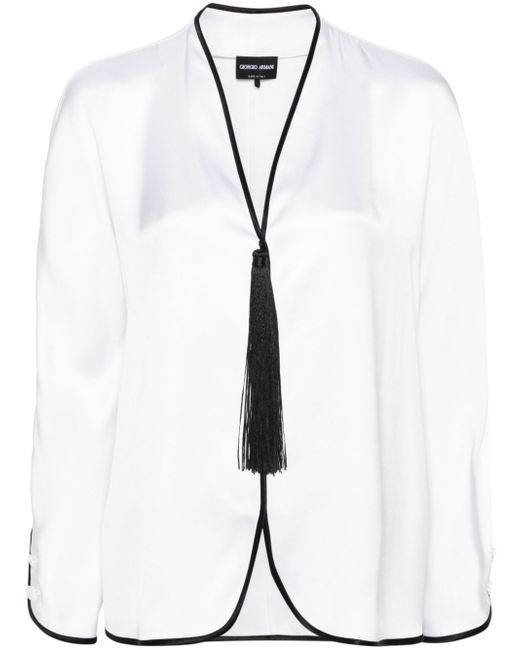 Giorgio Armani tassel-detail blouse