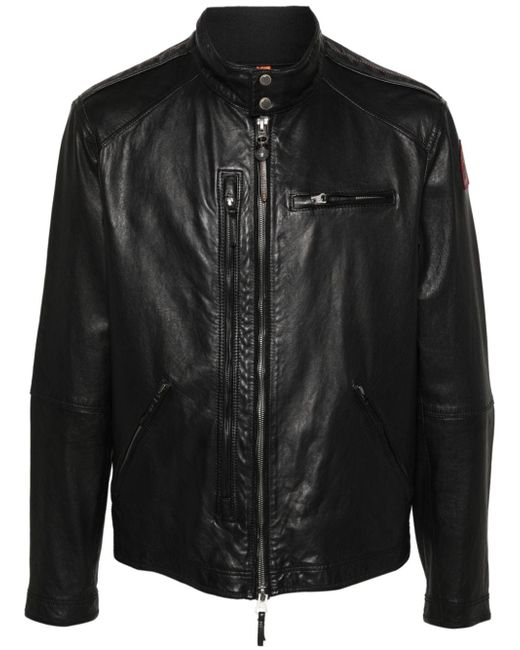 Parajumpers Justin zip-up leather jacket